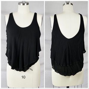Free People Swing Tank - Black - Size Medium.